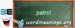 WordMeaning blackboard for patrol